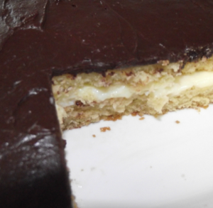 Boston Cream Pie made with Wacky Cake