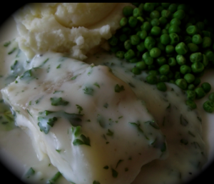 cod with parsley sauce