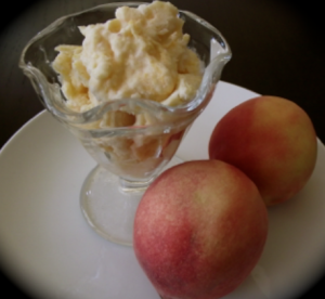 homemade peach ice cream without an ice cream maker